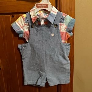 Tommy Bahaha chambray and plaid outfit